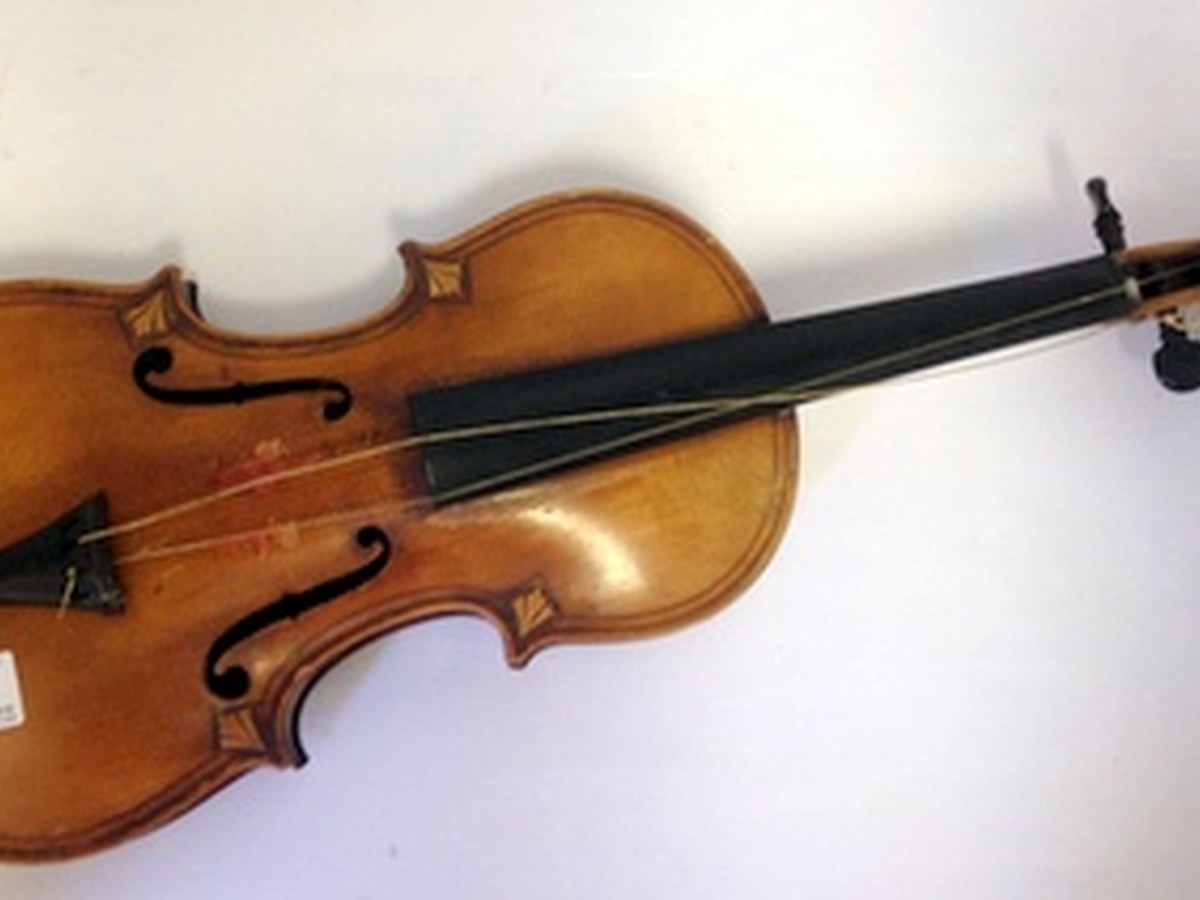 An antique violin offered at auction