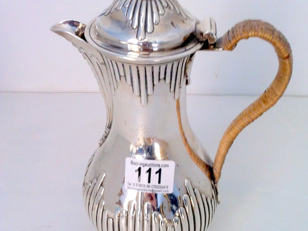 A silver hot water jug sold at Braintree and Bocking Auctions